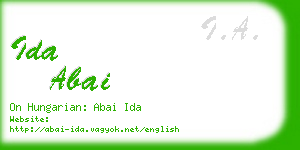 ida abai business card
